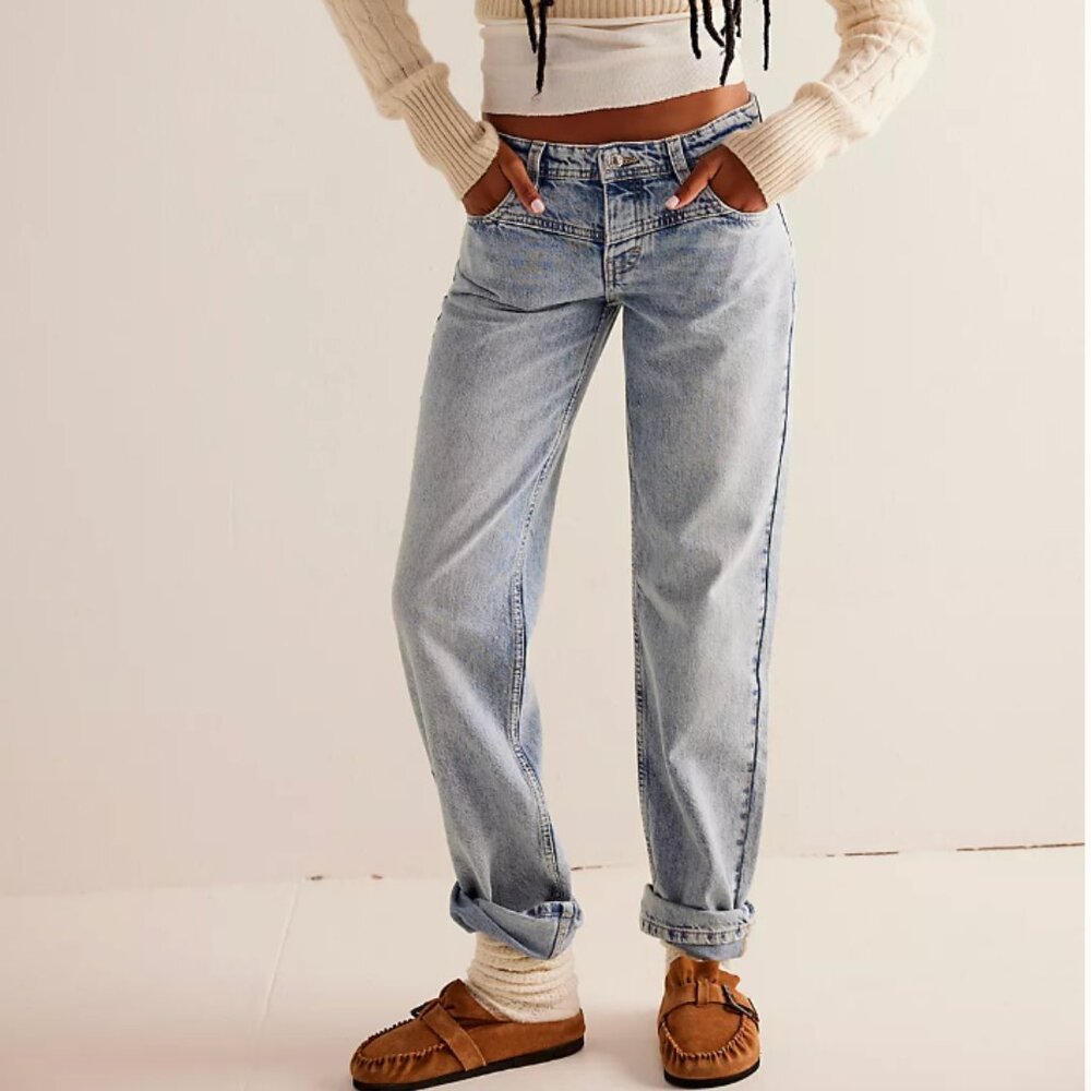 Free People low rise Shelby jeans